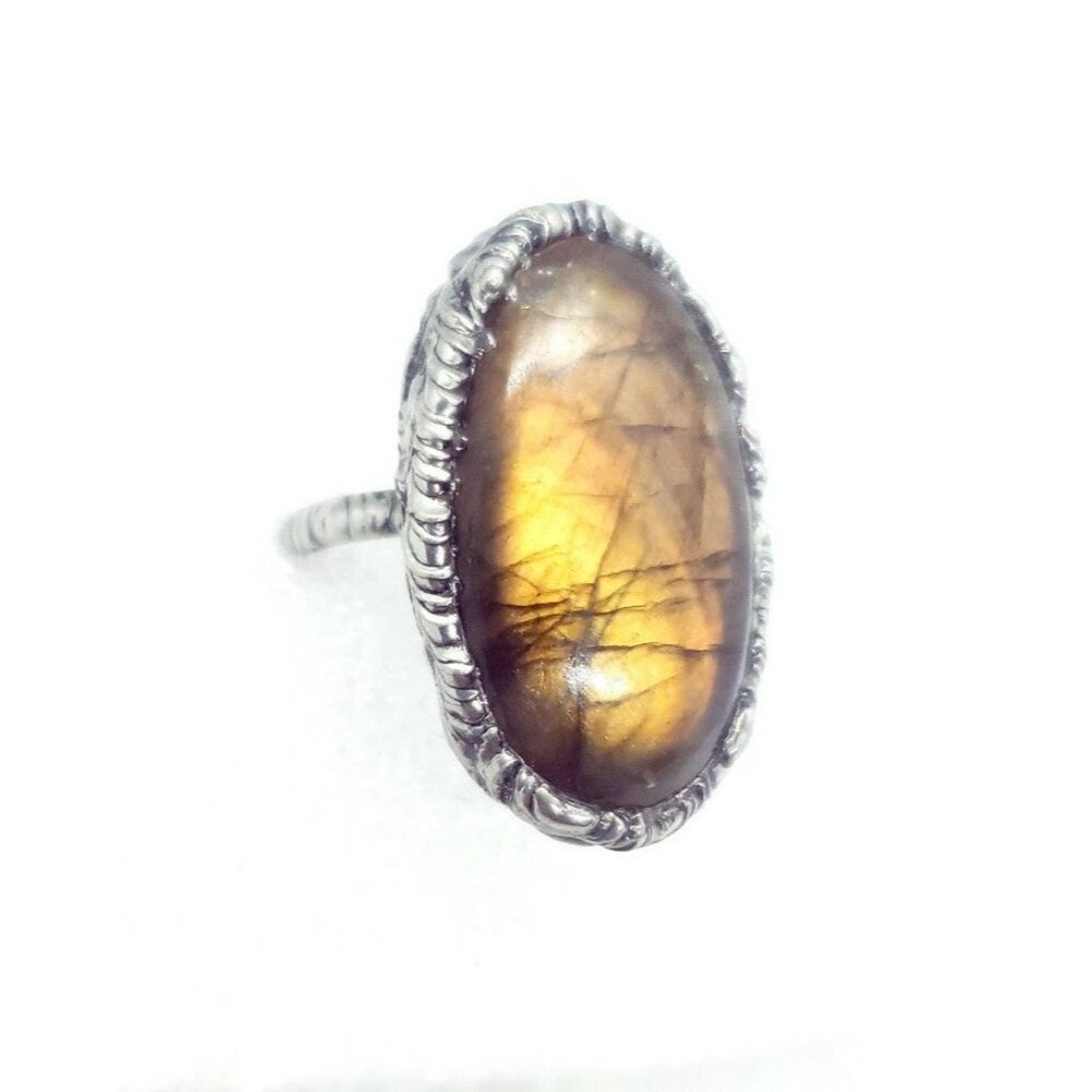 Labradorite Crystal Ring Adjustable - image 2
